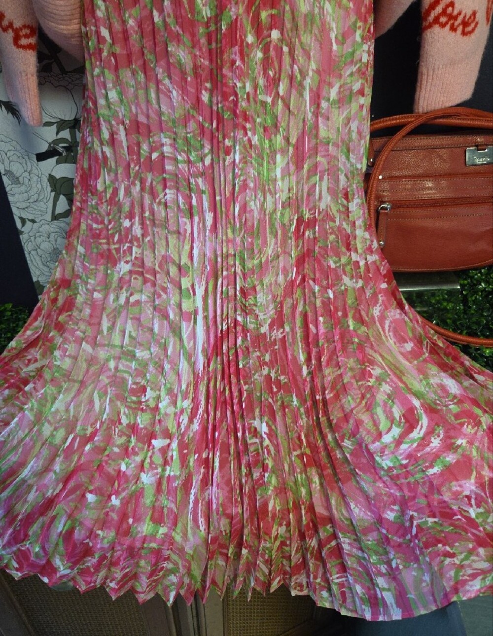Ruby Rd. Pink Floral Pleated Maxi Dress - Picture 6 of 9